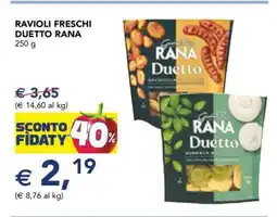 Esselunga RAVIOLI FRESCHI DUETTO RANA 250 g offerta