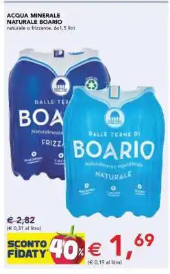 Esselunga ACQUA MINERALE NATURALE BOARIO offerta