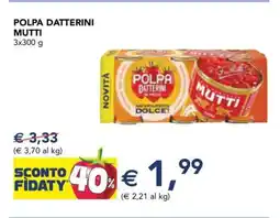 Esselunga Polpa Datterini Mutti offerta