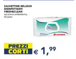 Esselunga SALVIETTINE MILLEUSI DISINFETTANTI FRESH&CLEAN offerta