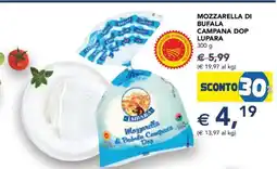 Esselunga MOZZARELLA DI BUFALA CAMPANA DOP LUPARA offerta