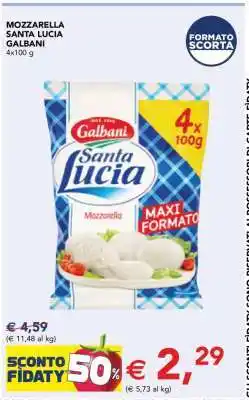 Esselunga MOZZARELLA SANTA LUCIA GALBANI offerta
