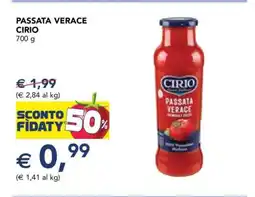 Esselunga Passata Verace Cirio offerta