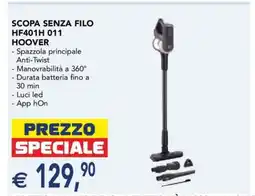 Esselunga SCOPA SENZA FILO HF401H 011 HOOVER offerta