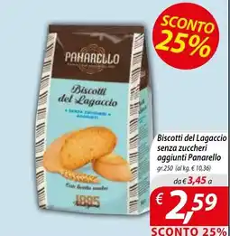 Iper Romagnolo Biscotti del Lagaccio senza zuccheri aggiunti Panarello offerta
