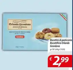 Iper Romagnolo Biscottini di pasticceria Biscottificio Orlando Grondona offerta