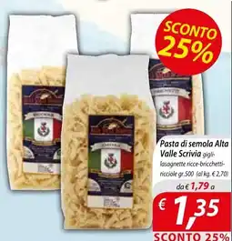 Iper Romagnolo Pasta di semola Alta Valle Scrivia offerta
