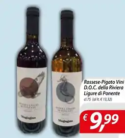 Iper Romagnolo Rossese-Pigato Vini D.O.C. della Riviera Ligure di Ponente offerta