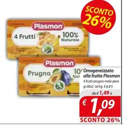 Iper Romagnolo Omogeneizzato alla frutta Plasmon offerta