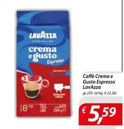 Iper Romagnolo Caffè Crema e Gusto Espresso LavAzza offerta