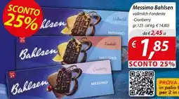 Iper Romagnolo Messimo Bahlsen vollmilch-Fondente -Cranberry offerta