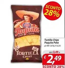 Iper Romagnolo Tortilla Chips Paquita Pata offerta