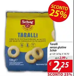 Iper Romagnolo Taralli senza glutine Schär offerta
