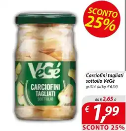 Iper Romagnolo Carciofini tagliati sottolio VéGé offerta