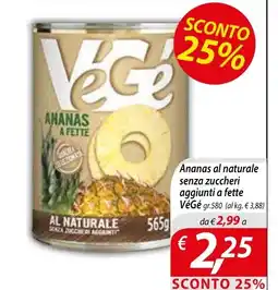 Iper Romagnolo Ananas a fette VéGé offerta
