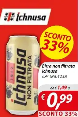 Iper Romagnolo Birra non filtrata Ichnusa offerta