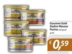 Iper Romagnolo Gourmet Gold Dadini-Mousse Purina offerta