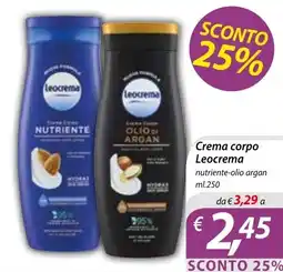 Iper Romagnolo Crema corpo Leocrema nutriente-olio argan offerta