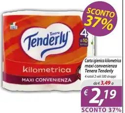 Iper Romagnolo Carta igienica kilometrica maxi convenienza Tenera Tenderly offerta