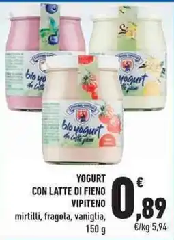 Conad City bio yogurt da latte fieno offerta