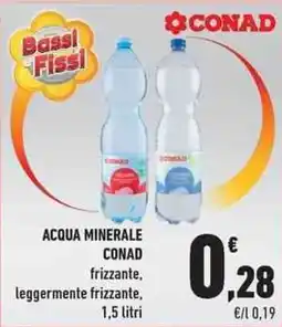 Conad City Conad acqua minerale frizzante, leggermente frizzante offerta