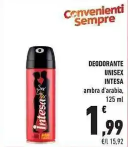 Conad City Deodorante unisex intesa offerta