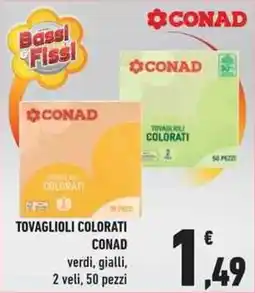 Conad City Tovaglioli colorati Conad offerta
