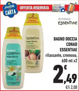 Conad City Bagno doccia Conad Essentiae rilassante, cremoso offerta