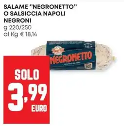 Panorama Salame 'Negronetto' Negroni offerta