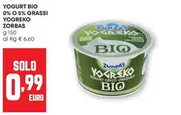 Pam Yogurt greco originale bio Zorbas offerta