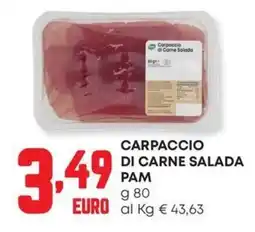 Panorama Carpaccio di carne salada Pam offerta