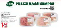 Panorama Salumi affettati monoporzione Pam offerta