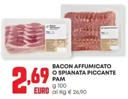 Panorama Bacon affumicato o spianata piccante Pam offerta