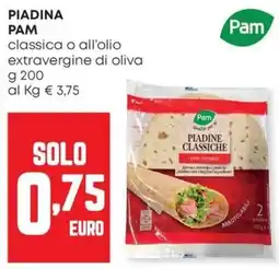 Panorama Piadina Pam classica o all'olio offerta