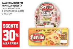 Pam Pancetta affumicata a cubetti senza glutine Fratelli Beretta offerta