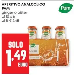 Panorama Aperitivo analcolico Pam ginger o bitter offerta