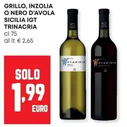 Panorama Grillo, Inzolia o Nero d'Avola Sicilia IGT Trinacria offerta
