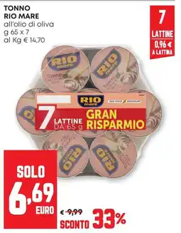 Pam Tonno Rio Mare all'olio di oliva offerta