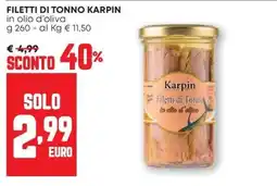 Pam Filetti di Tonno Karpin offerta