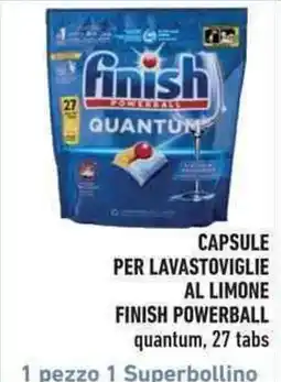 Conad City Capsule per lavastoviglie al limone Finish Powerball quantum offerta