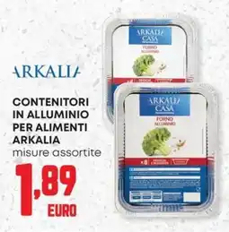 Panorama Contenitori in alluminio per alimenti Arkalia offerta