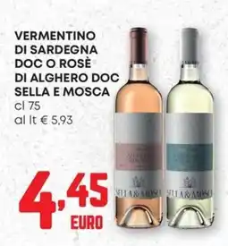 Pam Vermentino di Sardegna DOC o Rosè di Alghero DOC Sella & Mosca offerta