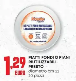 Pam Piatti fondi o piani riutilizzabili Presto offerta