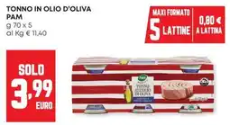 Panorama Tonno in olio d'oliva Pam offerta