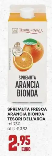 Panorama Spremuta fresca arancia bionda Tesori dell'Arca offerta