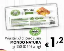 Eurospesa Wurstel MONDO NATURA offerta