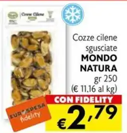 Eurospesa Cozze cilene sgusciate Mondo Natura offerta