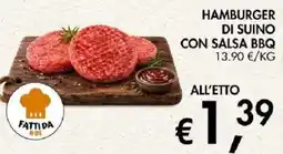 Coal Hamburger di suino con salsa BBQ offerta