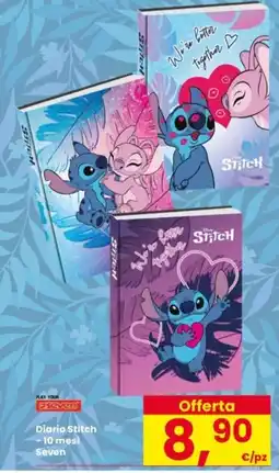 Interspar Diario Stitch - 10 mesi Seven offerta