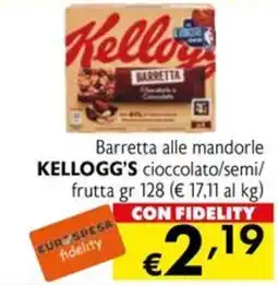 Eurospesa Barretta alle mandorle Kellogg's offerta